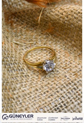 TEKTAŞ YÜZÜK 14 AYAR A005326