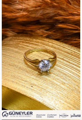 TEKTAŞ YÜZÜK 14 AYAR A005326