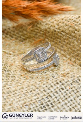 İKİLİ BAGET YÜZÜK 14 AYAR A035946