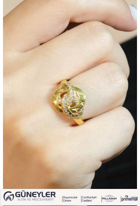 TAŞLI FANTAZİ YÜZÜK 22 AYAR A028543