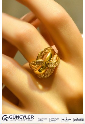 TAŞLI FANTAZİ YÜZÜK 22 AYAR A025310