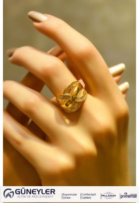 TAŞLI FANTAZİ YÜZÜK 22 AYAR A025310