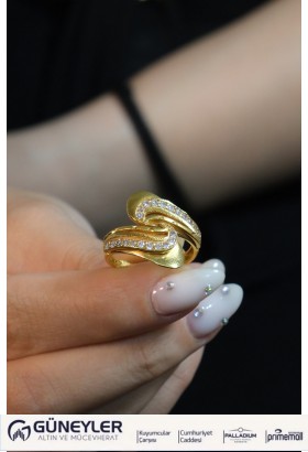 TAŞLI FANTAZİ YÜZÜK 22 AYAR A030120
