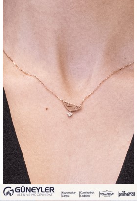 SONSUZLUK KALP KOLYE 14 AYAR ATS8037 SONSUZLUK KALP KOLYE 14 AYAR ATS8037