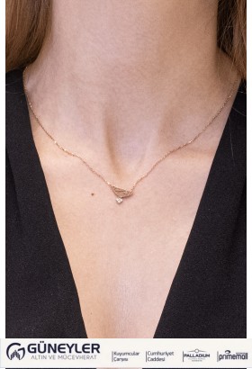 SONSUZLUK KALP KOLYE 14 AYAR ATS8037 SONSUZLUK KALP KOLYE 14 AYAR ATS8037