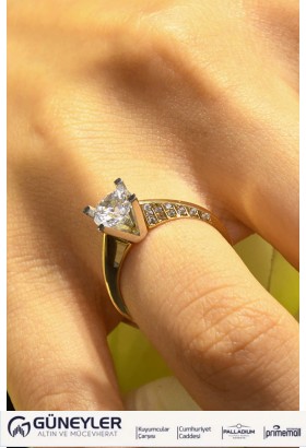 TEKTAŞ YÜZÜK 14 AYAR A044327