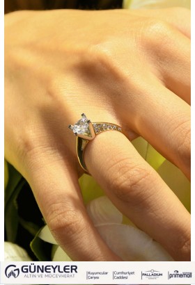 TEKTAŞ YÜZÜK 14 AYAR A044327