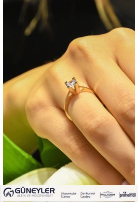 TEKTAŞ YÜZÜK 14 AYAR AT00546