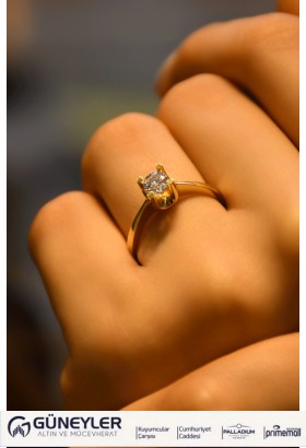 TEKTAŞ YÜZÜK 14 AYAR A042122