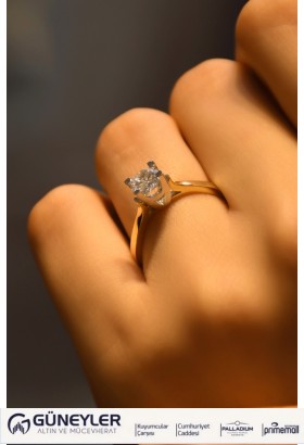 TEKTAŞ YÜZÜK 14 AYAR ATS7884