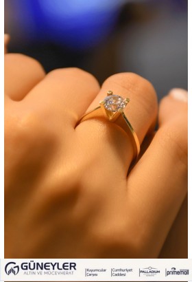 TEKTAŞ YÜZÜK 14 AYAR A046508