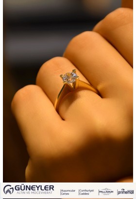 TEKTAŞ YÜZÜK 14 AYAR A046508