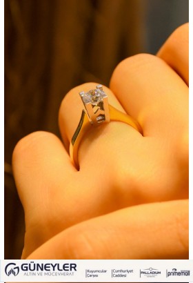 TEKTAŞ YÜZÜK 14 AYAR ATS7892 TEKTAŞ YÜZÜK 14 AYAR ATS7892