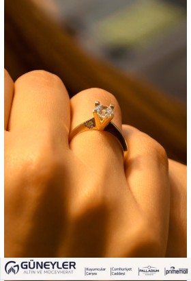 TEKTAŞ YÜZÜK 14 AYAR AT01171