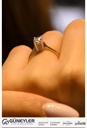 TEKTAŞ YÜZÜK 14 AYAR A030721