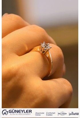 TEKTAŞ YÜZÜK 14 AYAR AT00474 TEKTAŞ YÜZÜK 14 AYAR AT00474