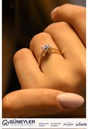 TEKTAŞ YÜZÜK 14 AYAR AT00474 TEKTAŞ YÜZÜK 14 AYAR AT00474