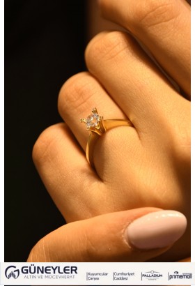 TEKTAŞ YÜZÜK 14 AYAR AT00551 TEKTAŞ YÜZÜK 14 AYAR AT00551