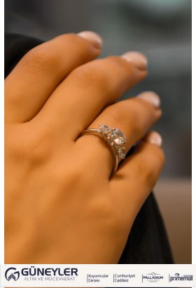 ÜÇTAŞ YÜZÜK 14 AYAR AT01570