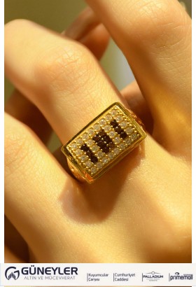 TAŞLI FANTAZİ YÜZÜK 22 AYAR A032998