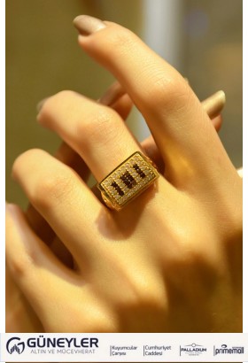TAŞLI FANTAZİ YÜZÜK 22 AYAR A032998