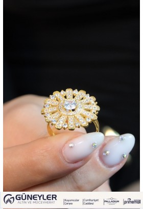 TAŞLI FANTAZİ YÜZÜK 22 AYAR A026454