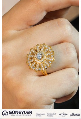TAŞLI FANTAZİ YÜZÜK 22 AYAR A026454