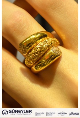 İŞLEMELİ FANTAZİ YÜZÜK 22 AYAR A060536