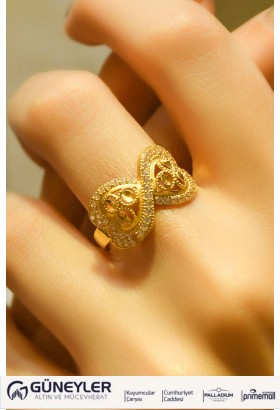 KALP SONSUZLUK YÜZÜK 22 AYAR A030302