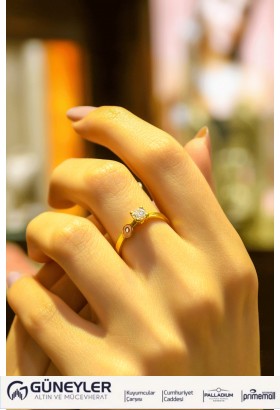 TEKTAŞ YÜZÜK 22 AYAR A049550 TEKTAŞ YÜZÜK 22 AYAR A049550