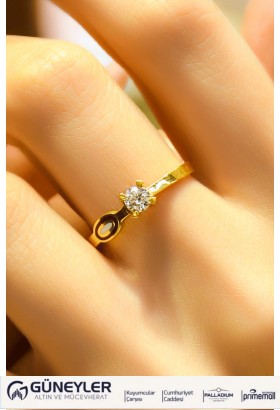 TEKTAŞ YÜZÜK 22 AYAR A049543 TEKTAŞ YÜZÜK 22 AYAR A049543