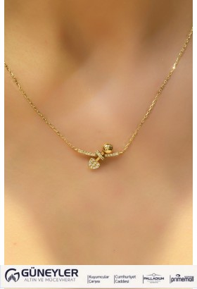 TAŞLI TASARIM KOLYE 14 AYAR AT01751 TAŞLI TASARIM KOLYE 14 AYAR AT01751