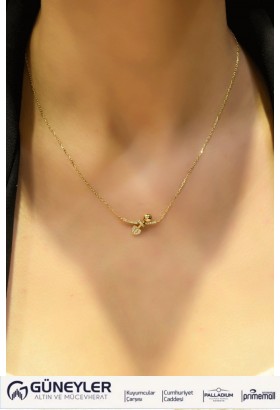 TAŞLI TASARIM KOLYE 14 AYAR AT01751 TAŞLI TASARIM KOLYE 14 AYAR AT01751