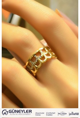 TAŞLI FANTAZİ YÜZÜK 14 AYAR AT05026