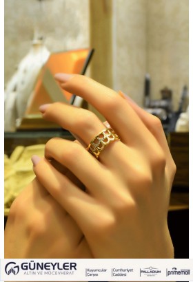 TAŞLI FANTAZİ YÜZÜK 14 AYAR AT05026