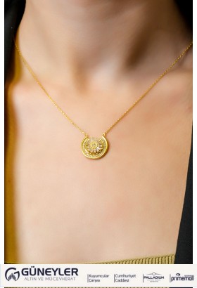 TAŞLI TASARIM KOLYE 22 AYAR A066047 TAŞLI TASARIM KOLYE 22 AYAR A066047