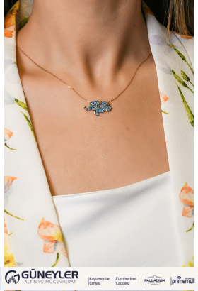 FİL DETAYLI ÇITIR KOLYE 14 AYAR  A022717 FİL DETAYLI ÇITIR KOLYE 14 AYAR  A022717