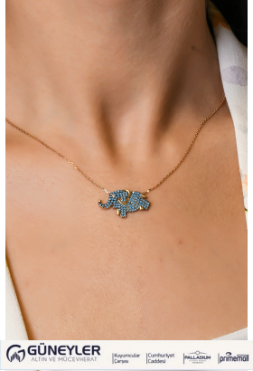 FİL DETAYLI ÇITIR KOLYE 14 AYAR  A022717 FİL DETAYLI ÇITIR KOLYE 14 AYAR  A022717