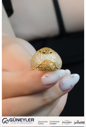 TAŞLI TASARIM YÜZÜK 22 AYAR A009225 TAŞLI TASARIM YÜZÜK 22 AYAR A009225