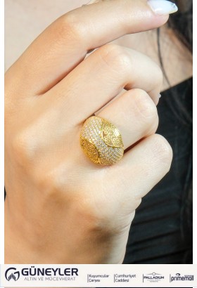 TAŞLI TASARIM YÜZÜK 22 AYAR A009225 TAŞLI TASARIM YÜZÜK 22 AYAR A009225