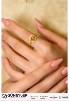 TAŞLI TASARIM YÜZÜK 22 AYAR A029907 TAŞLI TASARIM YÜZÜK 22 AYAR A029907