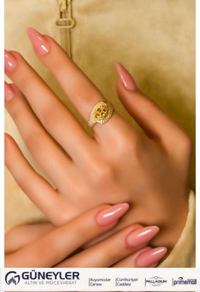 TAŞLI TASARIM YÜZÜK 22 AYAR A030140 TAŞLI TASARIM YÜZÜK 22 AYAR A030140