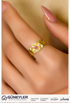 TAŞLI FANTAZİ YÜZÜK 22 AYAR A046662 TAŞLI FANTAZİ YÜZÜK 22 AYAR A046662