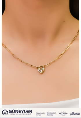 KALP ZİNCİR KOLYE 14 AYAR A049116 KALP ZİNCİR KOLYE 14 AYAR A049116