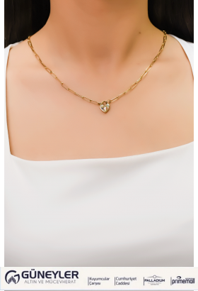 KALP ZİNCİR KOLYE 14 AYAR A049116 KALP ZİNCİR KOLYE 14 AYAR A049116