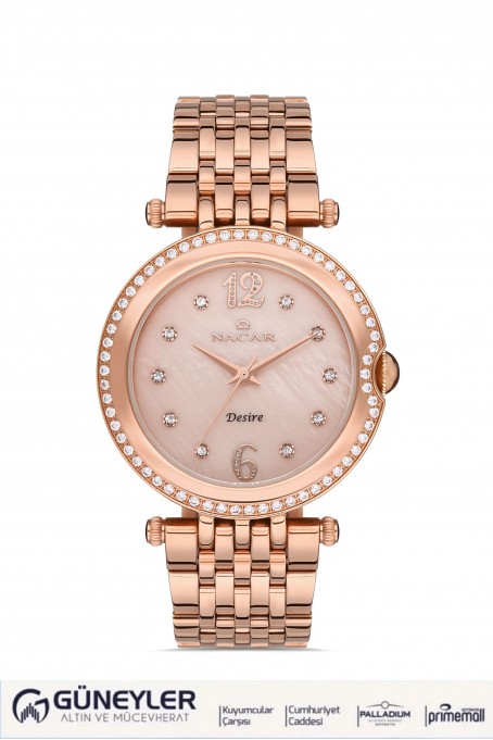 PEMBE METAL KADIN KOL SAATİ NC33-390263-RPMS
