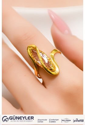 TEKTAŞLI FANTAZİ YÜZÜK 22 AYAR A018752