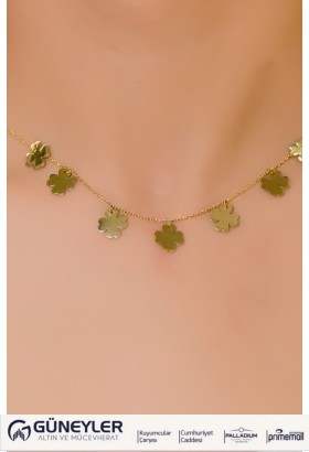 YEDİLİ YONCA KOLYE 14 AYAR A037580 YEDİLİ YONCA KOLYE 14 AYAR A037580