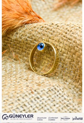 NAZAR BONCUKLU YÜZÜK 14 AYAR A061994