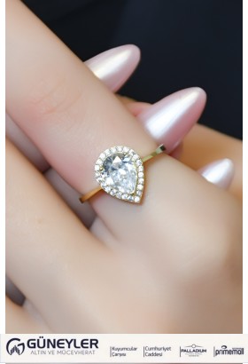 DAMLA MODEL YÜZÜK 14 AYAR A066358